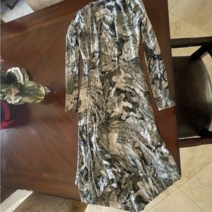 White House Black Market green mesh dress